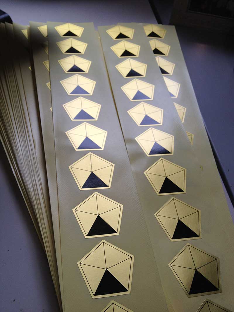 custom gold stickers